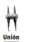 Unión para hilo luminoso